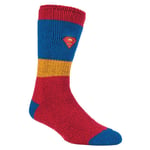 Heat Holders - Mens Film & TV Themed Thermal Slipper Socks - Superman - Multicolour Nylon - Size UK 6-11