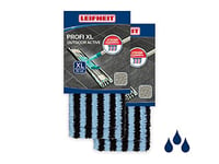 Leifheit Lot de 2 housses Profi XL outdoor active, housse de rechange microfibres à double fibre spéciale pour balai à plat Profi XL, idéale pour décrocher et absorber la saleté des sols extérieurs