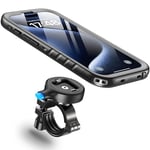 Cozycase Support Pour iPhone 15 Pro Velo Moto Etanche 【Anti Vibration- Rotatif】Metal Suport Telephone Vélo Route/VTT/Scooter/Trotinette/Guidon/Bicyclette Sportive avec Écran Tactile Pluie Bike Holder