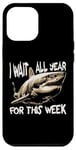 Coque pour iPhone 15 Pro Max J'attends cette semaine toute l'année Shark