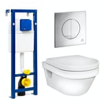 Gustavsberg Vägghängd Toalettstol Hygienic Flush 5G84 Komplett VVS9413795