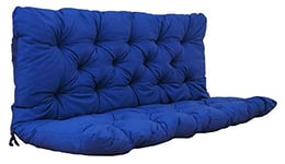 Ambientehome Lot de 2 Coussins de Banc Bleu 120 x 98 x 8 cm