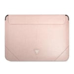 Guess Datorfodral 16'' Saffiano Triangle Logo - Rosa