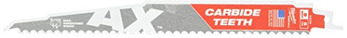 Milwaukee Sawzall Blade Tct AX 230-1PC,White,9"