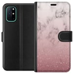 OnePlus 8T Musta Lompakkokotelo Glitter och marmor