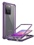 i-Blason Ares Series Rugged Clear Protective Bumper Case for 6.9-Inch Galaxy S20 Ultra (2020), Purple