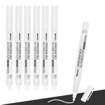 OFFCUP Marqueur Blanc, 12Pcs Feutre Acrylique, Feutre Blanc Permanent, Imperméable Séchage Rapide Stylo Marqueurs Blancs pour la Peinture sur Roche Pierre Céramique Verre Bois Pneu Tissu Métal Toile