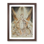 William Blake Satan In His Original Glory Classic Painting Framed Wall Art Print, Ready to Hang Picture for Living Room Bedroom Home Office Décor, Walnut A2 (64 x 46 cm)