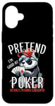 Coque pour iPhone 16 Plus Poker Panda Jeu de cartes à jouer Panda