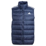 adidas Men's Essentials 3-Stripes Light Down Vest, Legend Ink, S