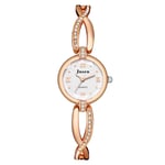 JZDH Women Montres Bracelet de Mode Montres Femmes Ensemble Rose Gold Gold Steel Quartz Montre Femme Diamond Horloge Femelle Montre-Bracelet Montres Décoratives Décoratives pour Femmes (Color : B)