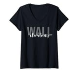 Womens Wall Climbing Indoor Wall Climber Bouldering V-Neck T-Shirt