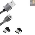 Data charging cable for Asus ROG phone 8 Pro Edition with USB type C and Micro-U