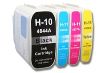 vhbw 4x cartouches compatible pour HP Business Inkjet 2600, 2800, 3000, 2500CM imprimante - Set cyan, magenta, jaune, noir