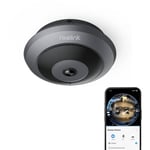 Reolink - 3K 6MP Caméra de Surveillance 2.4/5GHz WiFi intérieure, Caméra Fisheye, Panorama 360°, Détection Intelligente, Audio Bidirectionnel,