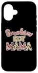 Coque pour iPhone 16 Retro Smoking Hot Mama Cheetah Rose Blush Sexy Mom