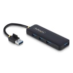 StarTech 4-Port USB-A Hub 5Gbps Bus Powered Small Travel Mini Hub Multi-Port USB 3.0 Splitter Portable USB Hub