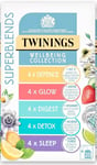 Twinings Superblends Wellbeing Collection Variety Pack,20 mixed flavoured Tea x2