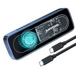 ANYOYO Boîtier SSD M.2 NVMe avec Ventilateur, Boîtier NVMe 10Gbps USB 3.2 Gen 2 pour NVMe PCIe M-Key/B+M Key(NE SUPPORTE Pas SATA), Adaptateur SSD Prend en Charge 2280/2260/2242/2230