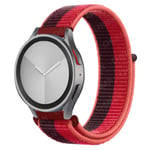 Nylon för Samsung Galaxy Watch 6/5/ pro/4/Classic/active 2 43-47-40-44mm 20mm/22mm sportarmband huawei gt 2/e/3 rem 74 Red Purple 20mm watch band