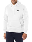 Nike M NSW Club Hoodie PO BB Sweat-Shirt Homme, White/White/(Black), FR : 2XL (Taille Fabricant : 2XL-T)