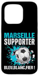 Coque pour iPhone 15 Pro Marseille Supporter Football Cadeau Fan Foot Marseillais