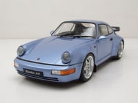 Porsche 911 (964) Turbo 1990 Bleu Métallique Maquette de Voiture 1:18 Solido