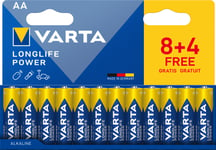 VARTA Longlife Power AA Blister 12-pack (8+4)