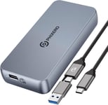 Adaptateur pour boîtier Thunderbolt 40 Gbps,boîtier SSD Thunderbolt en aluminium,boîtier M.2 triple dissipation de la chaleur,boîtier externe USB 4.0 vers M-Key 2280 NVME PCIE SSD(Q1202)