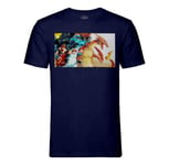 T-Shirt Homme Col Rond Pokemon Dracofeu Charizard Peinture Fan Art