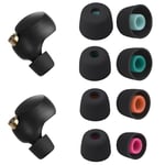 Silicone Ecouteurs Intra-Auriculaires, 4 Paires Embouts Écouteurs Intra-Auriculaires Premium Embouts Écouteurs Remplacement Rapide & Facile Compatible avec WF-1000XM5/1000XM4, Noir