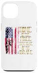 Coque pour iPhone 13 T-shirt design Home Of The Free Because Of The Brave