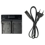 Chargeur double pour Sony caméscope DCR-HC94 DCR-HC96 DCR-HC85 4.2/8.4V 114,5