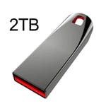 Clé USB en métal haute vitesse,clé USB 3.0,disque flash,clé USB,2 To,1 To,512 Go,mémoire SSD portable - Type dark grey 2TB