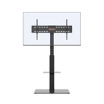 GRIFEMA GB3002, Meuble TV Universel sur Pied, Adapté aux Téléviseurs LCD/LED de Moins de 85 Pouces, Verre Trempé Épaissi, Peut Supporter Un Poids Maximum de 60 kg, VESA Maximum 400x800 mm