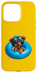 Coque pour iPhone 15 Pro Max P.D.Moreno Flotteur gonflable pour piscine Motif teckel