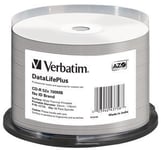 Verbatim – CD-R 52x 700MB/80min, 50-pack spindel, Non ID branded, Wide Thermal Printable 23-118mm 