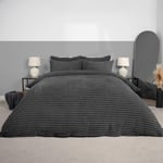 Ribbed Duvet Cover Faux Fur Winter Warm Bedding Set