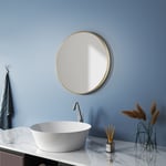 Miroir Mural Rond 40cm Miroir Simple de salle de bain aver bordure métallique dorée - Meykoers