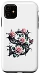 Coque pour iPhone 11 Letter S Initial Floral Monogram Rose Pink Flower Butterfly