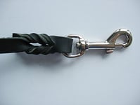 Läderkoppel (Svart/Pistolhake, 150 cm/6 mm)