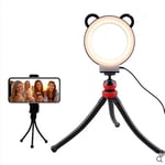 ling Anneau Lumière Remplir Lumière Mode Beauté Beauté Selfie Studio Production Vidéo Arrière-Plan Lumière Binaural Remplir Lumière Trépied Tuyau Petit Support 6 Pouces