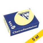 80g A5 papper | gul | Clairefontaine | 500 ark x5