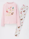 V by Very Girls Christmas Dogs Single Pyjama - Multi, Multi, Size 9-10 Years