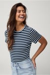 Saint Tropez - Topp Astasz SS Stripe T-shirt - Blå