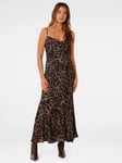 Forever New Charlize Leopard Print Slip Dress, Brown