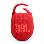 JBL Clip 5 in Red - Portable Bluetooth Speaker Box Pro Sound, Deep Bass and Playtime Boost Function - Waterproof and Dustproof - 12 Hours Runtime