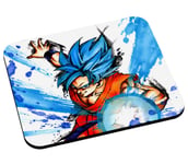 Tapis de souris god goku dragon ball super cheveux bleu sangoku dbz manga