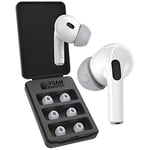 Foam Masters Lot de 3 Paires d'embouts d'oreille en Mousse à mémoire de Forme pour AirPods Pro 1ère et 2ème génération | Nouvelle Version 4.0 – Black Magic | Confortables | Sécurisés | Meilleure