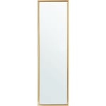 Beliani - Miroir sur Pied Rectangulaire Cadre en Synthétique et Verre Doré 40 x 140 cm pour Chambre ou Salon